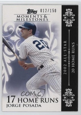 2008 Moments & Milestones 12/150 Jorge Posada (2002 All-Star 20 Home Runs) 0ty6