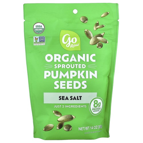 Organic Sprouted Pumpkin Seeds, Sea Salt, 14 oz (397 g)