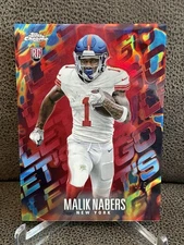 🔥Malik Nabers 2024 Topps Chrome RC Lets Go Red 5/5 SSP Case Hit New York Giants
