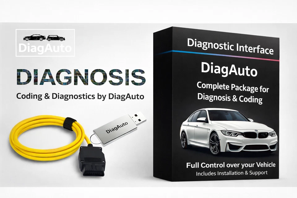 DIAGAUTO ISTA-Diagnosis-Set ENET Cables Complete Package BMW INPA-E-Sys for F-G-i