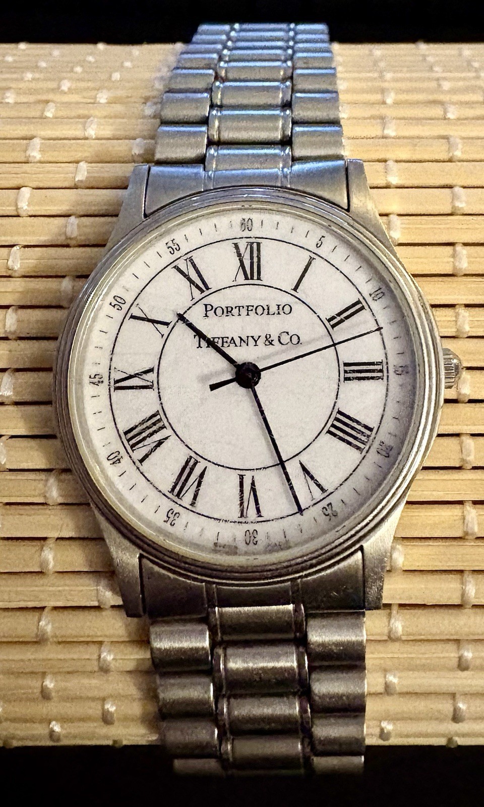 Tiffany & Co. NY,NY Portfolio Men’s/Unisex Wrist Watch Stainless Steel Marked