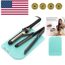 Luxury Silicone Flat Iron Mat - Protects Countertops, Ideal for Salon  Travel