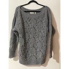 Kimchi Blue Urban Outfitters Gray Chunky Knit Bobble Fair Isle Sweater Size S
