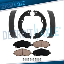 Front Ceramic Brake Pad Rear Parking Shoe for Jeep Wrangler Liberty Dodge Nitro