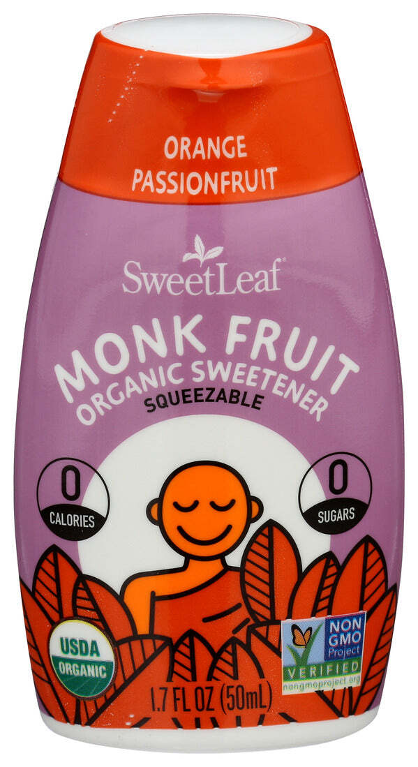 Органический подсластитель Sweetleaf Monk Fruit Squeeze с апельсином и маракуйей по 1 штуке 1,7