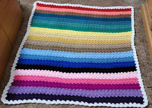 JUST MADE ,oversize,Hand crocheted afghan / Lap blanket