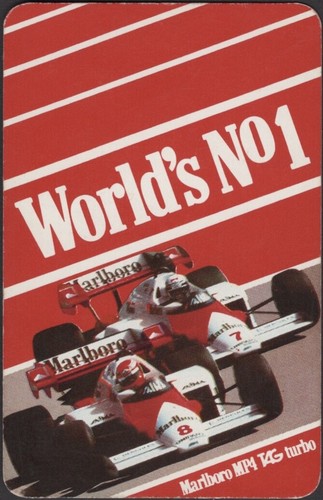 Playing Cards Single Card Old MARLBORO Cigarettes Advertising F1 Car LAUDA PROST - Imagen 6 de 6