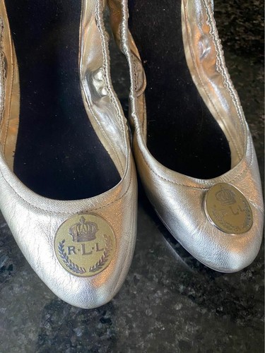 Gold Lauren Ralph Lauren Ballet Flats 