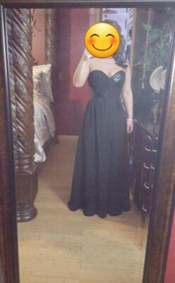 black military ball dress Berylove Women Black Mermaid Military Ball Dress V-neck Satin Long Prom Dress with Slit, Black / US12