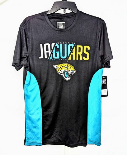 NFL Team Apparel Jacksonville Jaguars Football T-Shirt Black Aqua Small NEW NWT - 第 1/4 張圖片