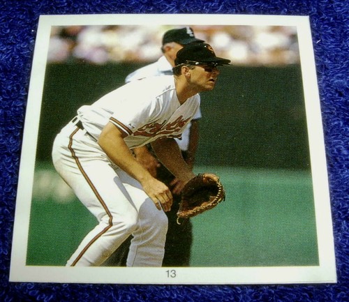 Cal Ripken #13 Sticker 1991 Record Breakers 2.5X2.5" Cut Photo Mint Oddball - Picture 1 of 12