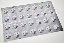 140 BAPTISM STICKERS BABY BAUTIZO METALLIC FOIL DIY FAVORS /FOR INVITATIONS PACK