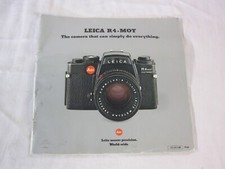 Leitz Leica R4 R4-MOT 35mm SLR Film Camera Vintage Brochure Manual