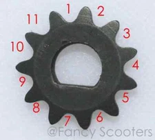 Drive Sprocket 25H x 11 Teeth, Single D @10mm