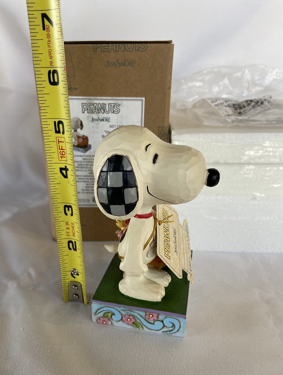 Jim Shore Peanuts SNOOPY BASKET OF TULIPS Figurine 6011946