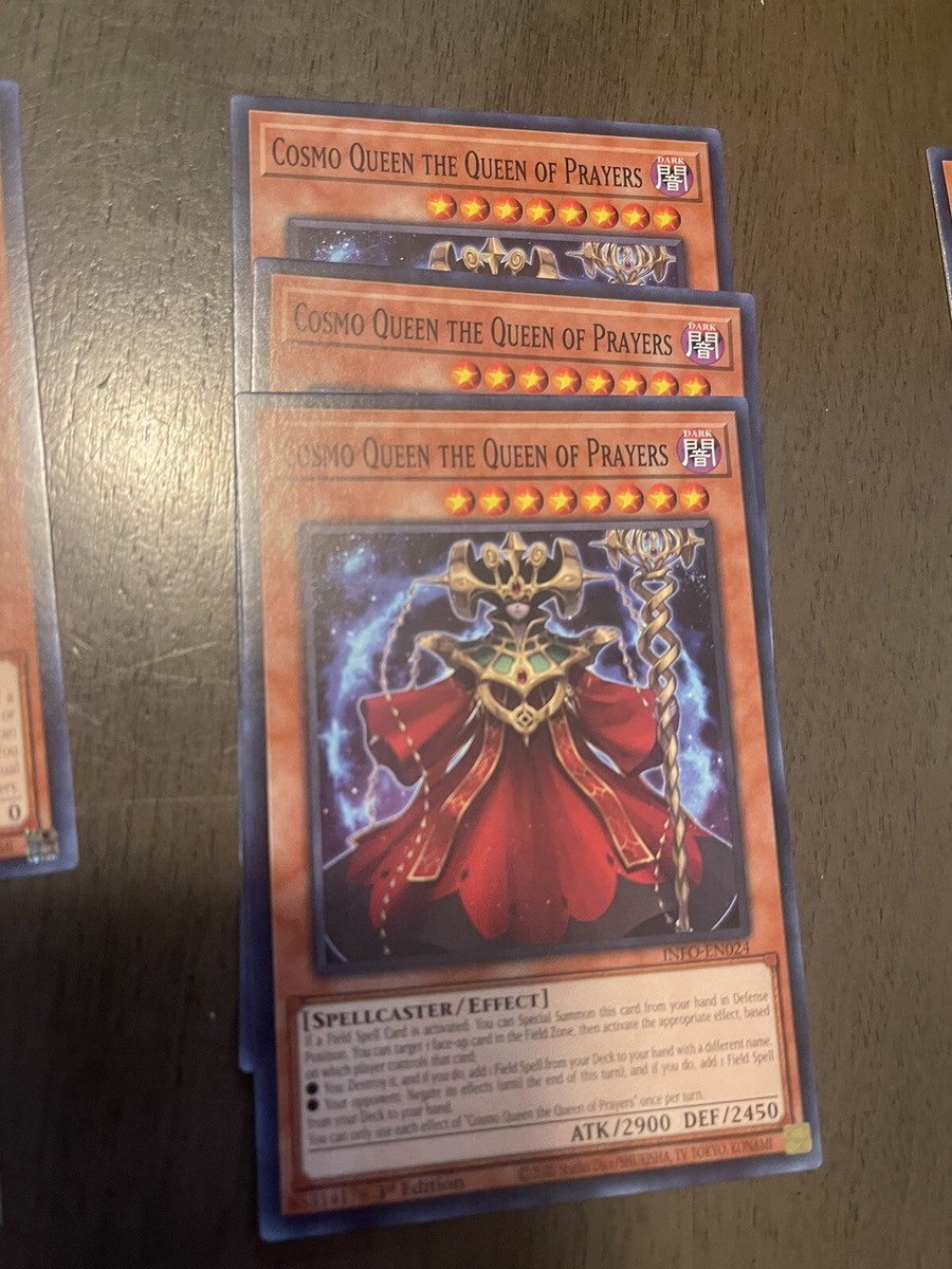 Yugioh 3x Cosmo Queen The Queen Of Prayers INFO-EN024 Common 1st Ed | eBay