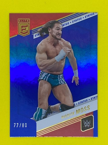 Riddick Moss WWE Panini Elite 2023 Blue Parallel Numbered /80 Wrestling Card
