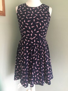 apricot navy dress