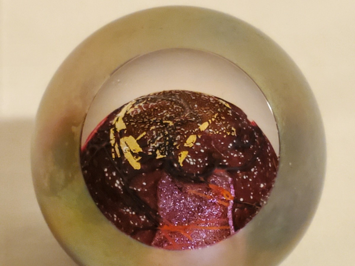 Glass Eye Studio 火星 ガラス ペーパーウェイト Glass Eye Studio CELESTIAL MARS Art Glass Paperweight - made in