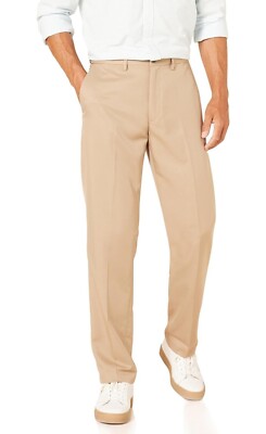 Amazon Essentials Men's Slim -Fit Dress Flat Front Pant Khaki 36x31