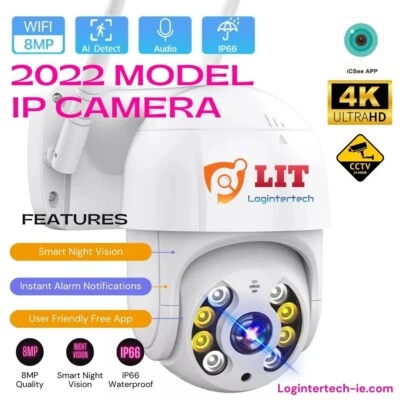 THE CORNER SHOP 8MP Smart WIFI Camera Outdoor PTZ IP Speed Dome CCTV Security System Surveilance