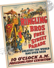 Strobridge 1910 Ringling Bros Free Street Parade Circus Procession Art Print