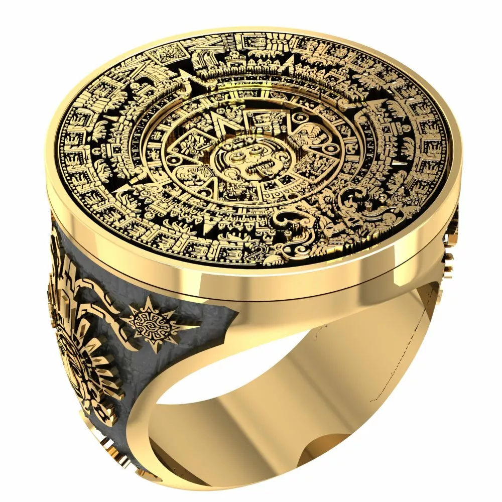Aztec calendar best sale ring