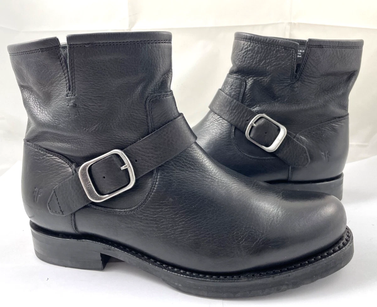 FRYE AND CO. Distressed Black Leather Ankle Boots Frye Women main image 2