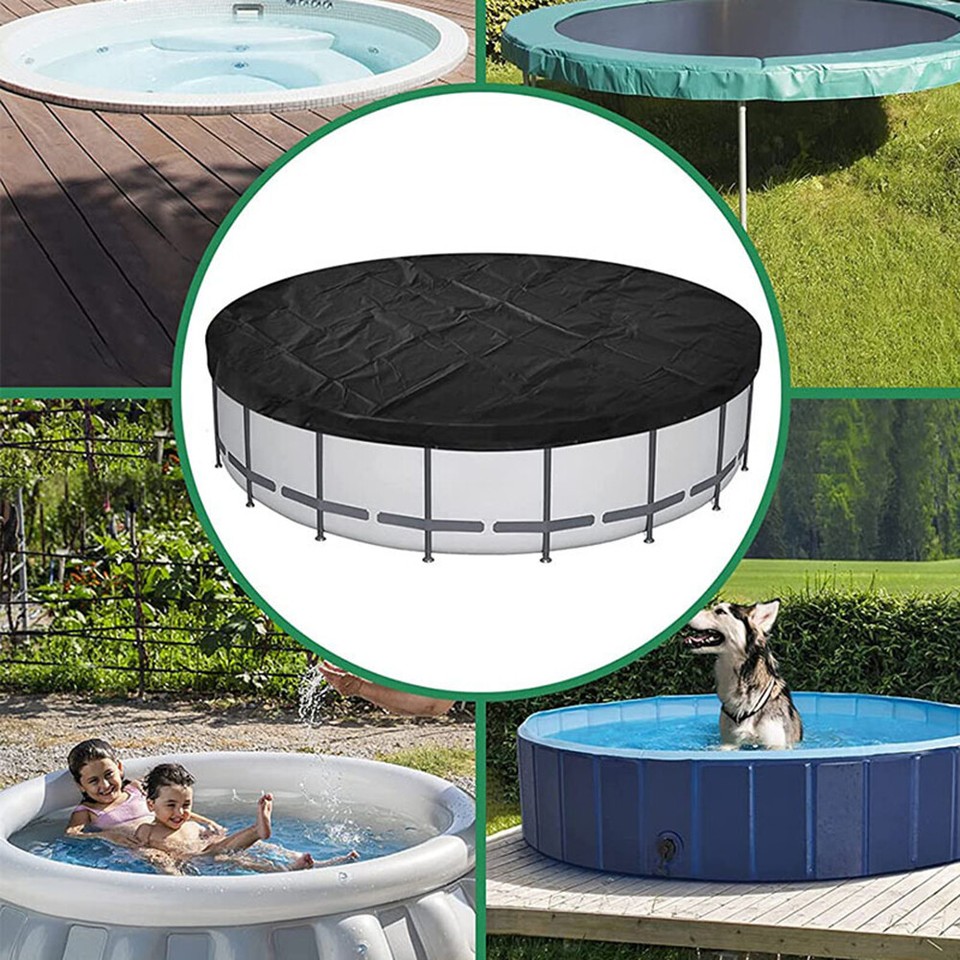 Round Ground Pool Cover Waterproof Pet Bathtub Cover Dustproof Garden