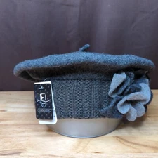 Forbusite Beret Gray w/ Bow Hat NWT One Size