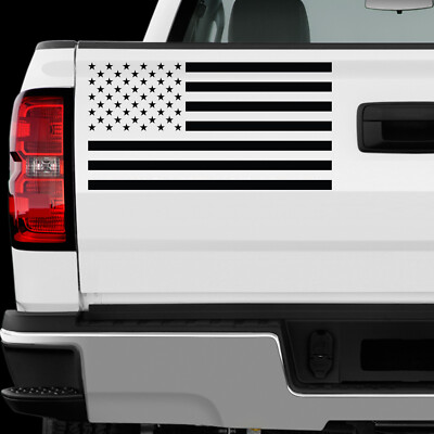 US American Flag sticker All size Regular & Chrome Mirror Vinyl Colors