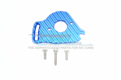 For Traxxas Slash -ALUMINUM MOTOR PLATE WITH HEAT SINK FINS - 4PC SET - BLUE