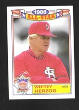 Whitey Herzog HOF Topps 1988 All-Star Game Commemorative Baseball Card #12