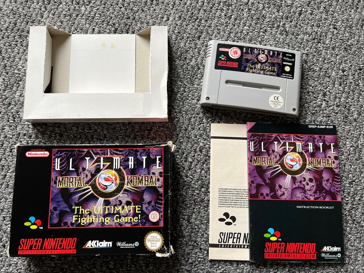 Ultimate Mortal Kombat 3 SNES. UK PAL ultimate Mortal Kombat Ultimate Mortal Kombat 3 SNES. UK PAL ultimate Mortal Kombat
