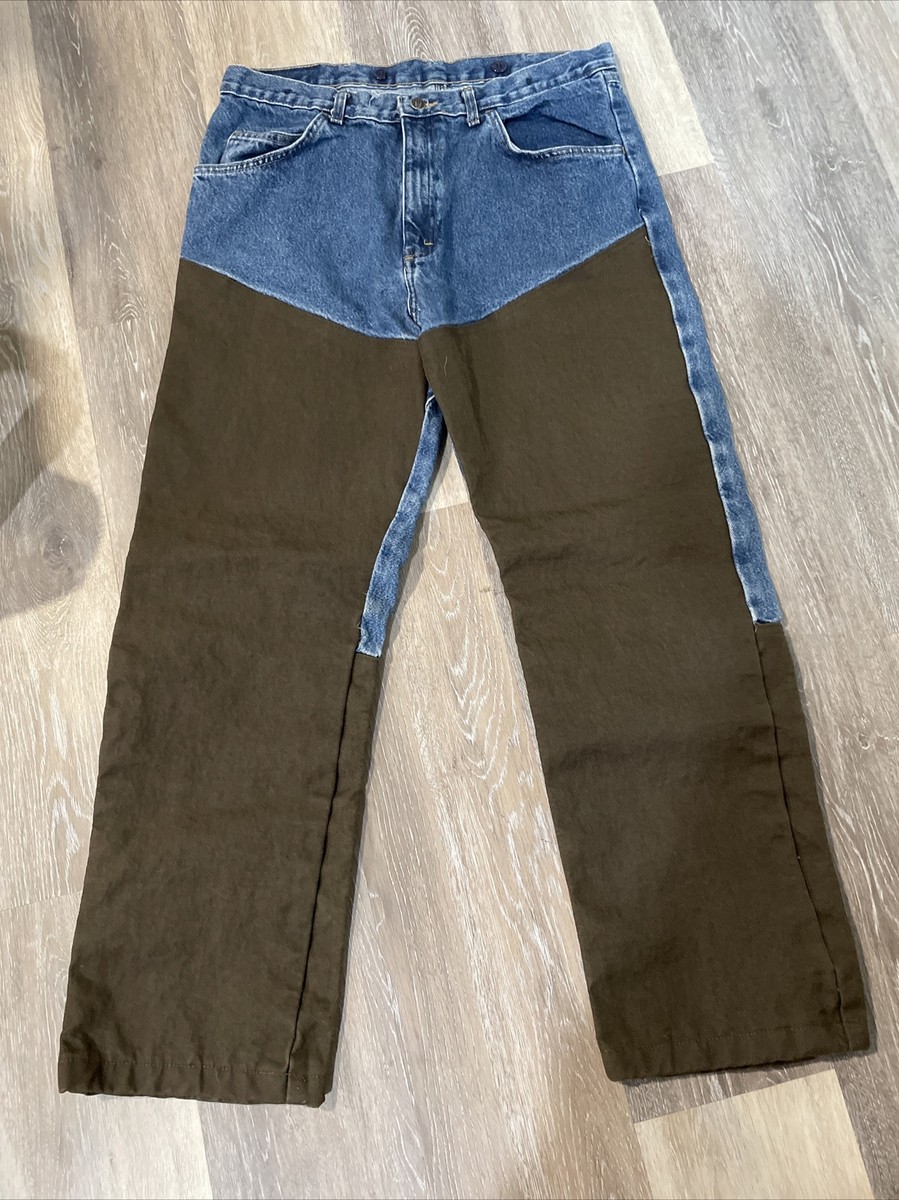 Wrangler Pro Gear Upland Canvas Brush Briar Pants Denim Blue Jeans Mens 36  X 30 | eBay