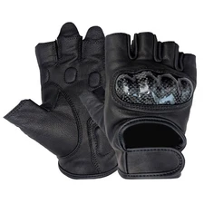 Genuine Cowhide Leather Motorcycle Gloves for Men Biker Glove With Hard Knuckles