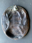 DANTE E BEATRICE PROFILES PORTRAITS OLD BRONZE METAL WALL PLAQUE ORNAMENT — photo 3