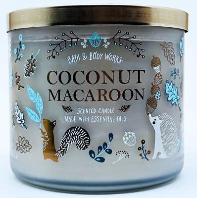 1 Bath & Body Works COCONUT MACAROON Large 3-Wick Scented Candle 14.5 oz