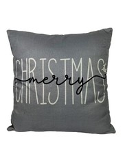 Merry Christmas Throw Pillow Reindeer Home Decor 15x15  Decorative Pillow- READ