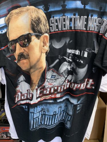 DALE EARNHARDT BLACK TOTAL PRINT TEE SHIRT CHASE ADULT XLARGE NEW UNOPENED!!!!!! - Foto 1 di 4