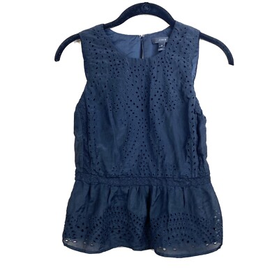 j crew lace peplum top