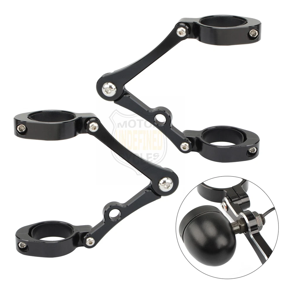 33~58mm Motorcycle Headlight Clamp Mount Bracket W/ Gasket Fork Spotlight Holder - Image 4 of 4