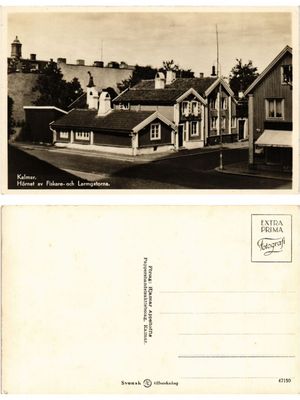 CPA AK KALMAR Hörnet av Fiskare-och Larmgatorna SWEDEN (417825)
