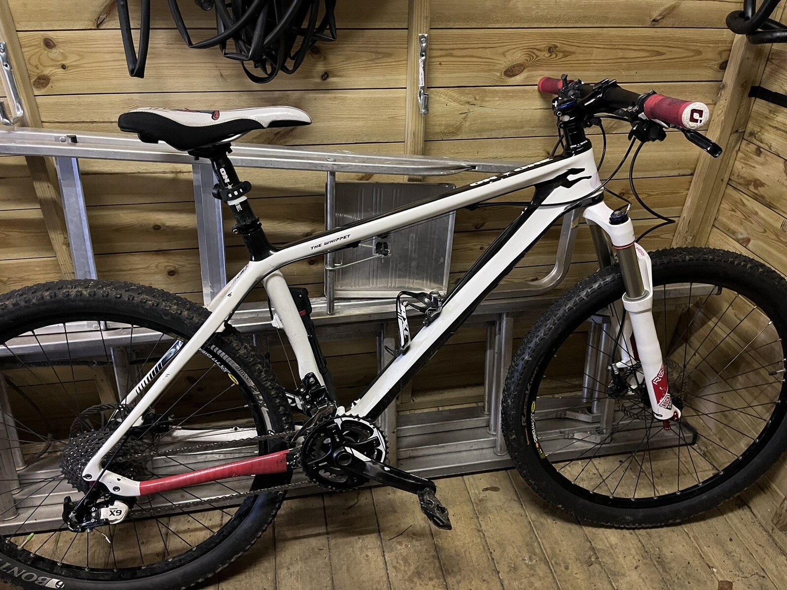 on one mountain bike