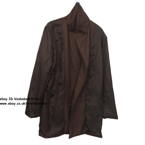 Men's Lapel Double Breasted Trench Coat Duster Mens Windbreaker Jacket Overcoat - Picture 18 of 19