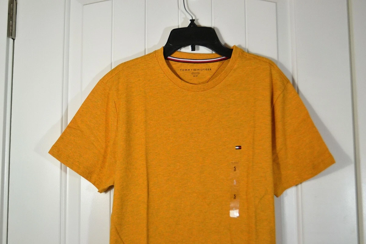 NWT MEN S TOMMY HILFIGER MUSTARD T SHIRT SHORT SLEEVE CREWNECK TEE
