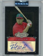 2006 Bowman Sterling Baseball Black Refractor #BSP-HC Hank Conger No 12 of 25