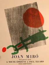 1959 Joan Miro Poster "Berggruen & Cie" Original Lithograph Mourlot  