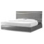 best master leon poplar wood cal king platform bed in gray with silver base
