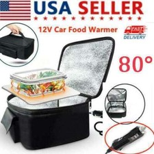 Fiambrera Calentador Eléctrico Calentador Calefacción Alimentos Portátil Coche 12V Bolsa Para Camiones EE. UU.